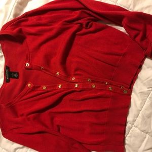 Whbm snap 3/4 sleeve cardigan